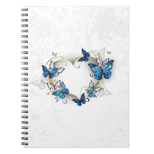 Sieraden Hart met Vlinders Morpho Notitieboek (Voorkant)