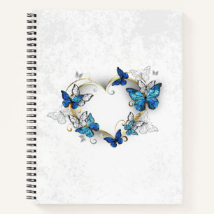 Sieraden Hart met Vlinders Morpho Notitieboek