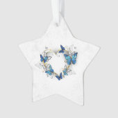 Sieraden Hart met Vlinders Morpho Ornament (voorkant)