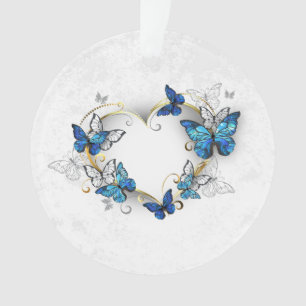 Sieraden Hart met Vlinders Morpho Ornament