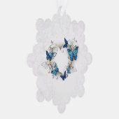 Sieraden Hart met Vlinders Morpho Ornament Kaart (Rechts)