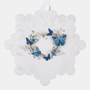 Sieraden Hart met Vlinders Morpho Ornament Kaart