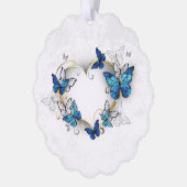 Sieraden Hart met Vlinders Morpho Ornament Kaart (Links)