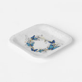 Sieraden Hart met Vlinders Morpho Papieren Bordje (Gebogen)