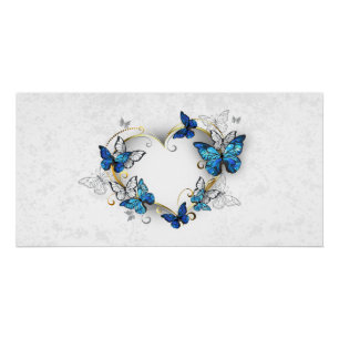 Sieraden Hart met Vlinders Morpho Perfect Poster