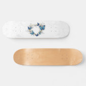Sieraden Hart met Vlinders Morpho Persoonlijk Skateboard (Horizontaal)