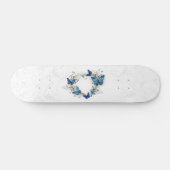 Sieraden Hart met Vlinders Morpho Persoonlijk Skateboard (Horizontaal)