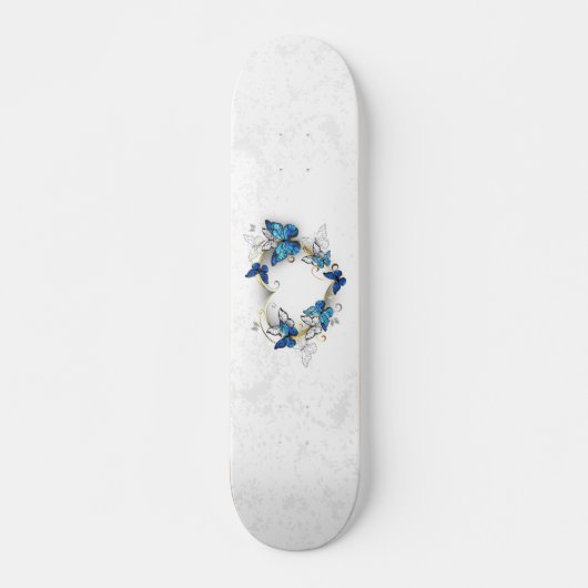 Sieraden Hart met Vlinders Morpho Persoonlijk Skateboard (Voorkant)