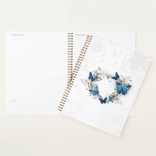Sieraden Hart met Vlinders Morpho Planner (Display)