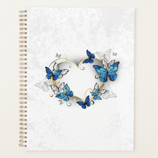 Sieraden Hart met Vlinders Morpho Planner (Voorkant)