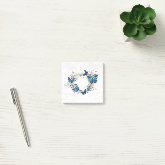 Sieraden Hart met Vlinders Morpho Post-it® Notes (Kantoor)