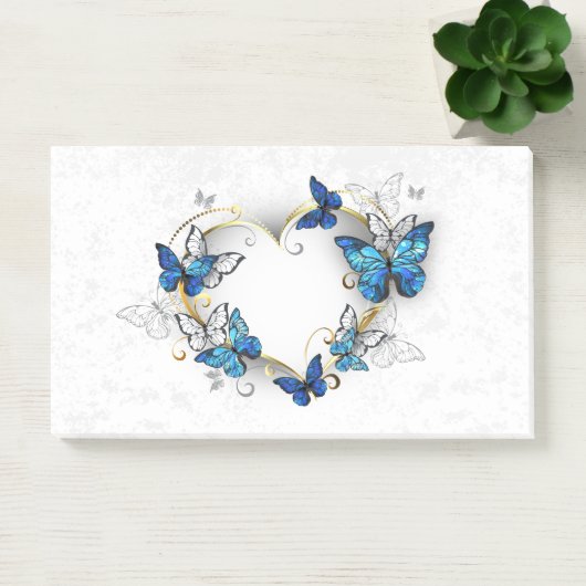 Sieraden Hart met Vlinders Morpho Post-it® Notes (Kantoor)