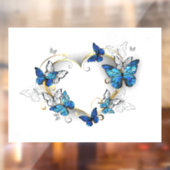 Sieraden Hart met Vlinders Morpho Raamsticker (Vel 2)