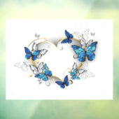 Sieraden Hart met Vlinders Morpho Raamsticker (Vel 3)