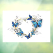 Sieraden Hart met Vlinders Morpho Raamsticker (Vel 3)