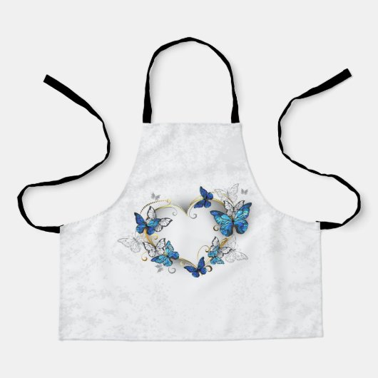 Sieraden Hart met Vlinders Morpho Schort (Voorkant)