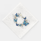 Sieraden Hart met Vlinders Morpho Servet (Hoek)