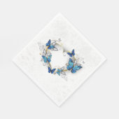 Sieraden Hart met Vlinders Morpho Servet (Hoek)