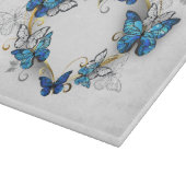 Sieraden Hart met Vlinders Morpho Snijplank (Hoek)