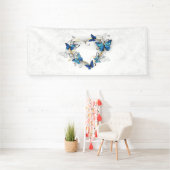 Sieraden Hart met Vlinders Morpho Spandoek (Insitu)