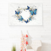 Sieraden Hart met Vlinders Morpho Spandoek (Insitu)
