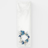 Sieraden Hart met Vlinders Morpho Spandoek (Verticaal)