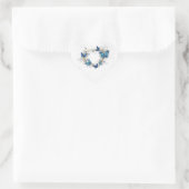 Sieraden Hart met Vlinders Morpho Sticker (Tas)