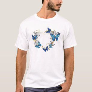 Sieraden Hart met Vlinders Morpho T-shirt