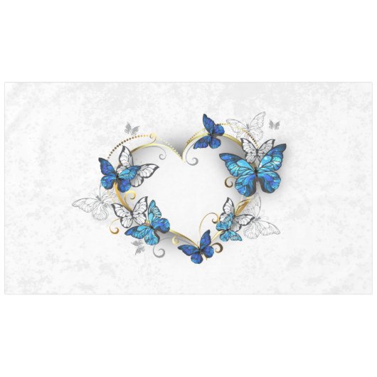 Sieraden Hart met Vlinders Morpho Tafelkleed (Voorkant (Horizontaal))