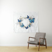 Sieraden Hart met Vlinders Morpho Wandkleed (In Situ (horizontaal))