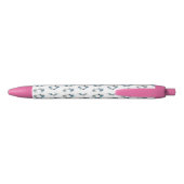 Sieraden Hart met Vlinders Morpho Zwarte Inkt Pen (Achterkant)