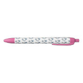Sieraden Hart met Vlinders Morpho Zwarte Inkt Pen (Bodem)