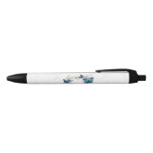 Sieraden Hart met Vlinders Morpho Zwarte Inkt Pen (Bovenkant)