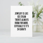 Sieraden is als ijs - er is altijd ruimte bedankkaart (Staand voorkant)