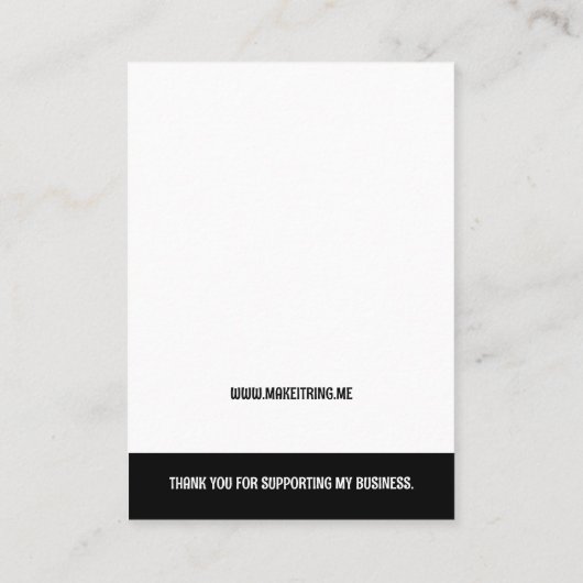 Sieraden Kaart Visitekaartje (Achterkant)