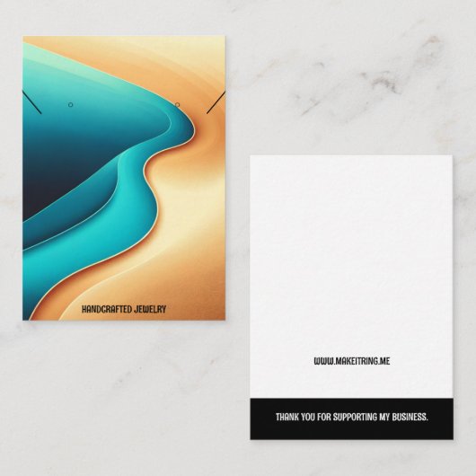 Sieraden Kaart Visitekaartje (Voorkant / Achterkant)