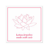 Sieraden lotusbloem voeg je logo-merk toe zelfinktende stempel (Design)