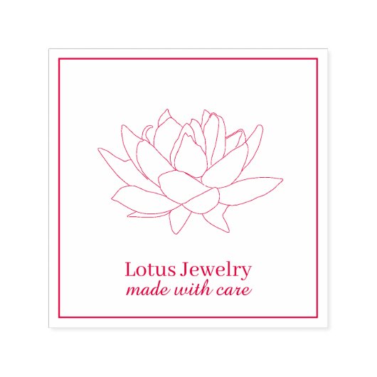 Sieraden lotusbloem voeg je logo-merk toe zelfinktende stempel (Design)
