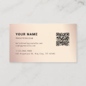 Sieraden Luxe Bloemen Chic QR Code Visitekaartje (Achterkant)