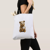 Sieraden met beer en witte parel tote bag (Dichtbij)