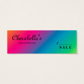 Sieraden Mode Retail Prijs Label Regenboog Zebra Mini Visitekaartjes (Achterkant)