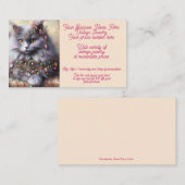 sieraden Nebelung Cat Shop Verkoop Etsy Visitekaartje (Voorkant / Achterkant)