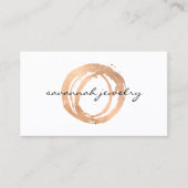 Sieraden Ontwerper Logo Visitekaartje Roze Goud (Voorkant)