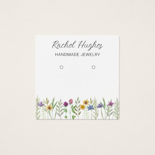 Sieraden Oorbellen Floral Display Kaart (Voorkant)
