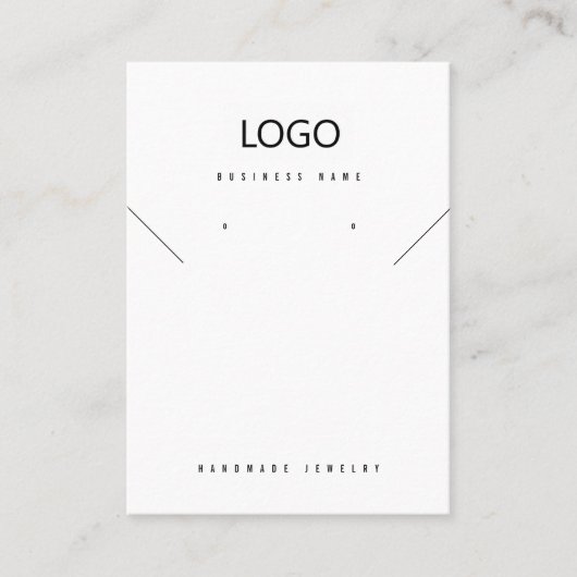 Sieraden Oorbellen Ketting Armband Display Kaart Visitekaartje (Voorkant)