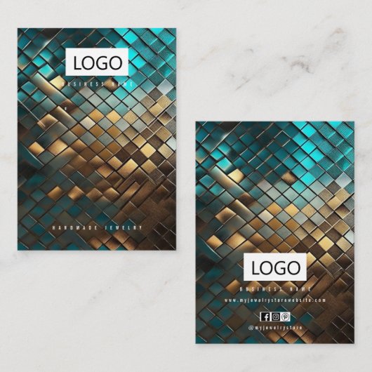 Sieraden Oorbellen Ketting Armband Display Kaart Visitekaartje (Voorkant / Achterkant)