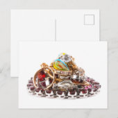 Sieraden op wit briefkaart (Voorkant / Achterkant)