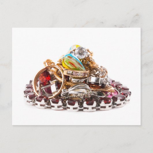 Sieraden op wit briefkaart (Voorkant)
