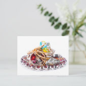 Sieraden op wit briefkaart (Staand voorkant)