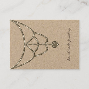 Sieraden Parels Ketting Display Gouden Hart Glamou Visitekaartje